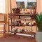 Baxton Studio Grant Vintage Oak Brown Finished Wood and Black Finished Metal 2-Drawer Kitchen Cart 177-11201-Zoro - alternate 4